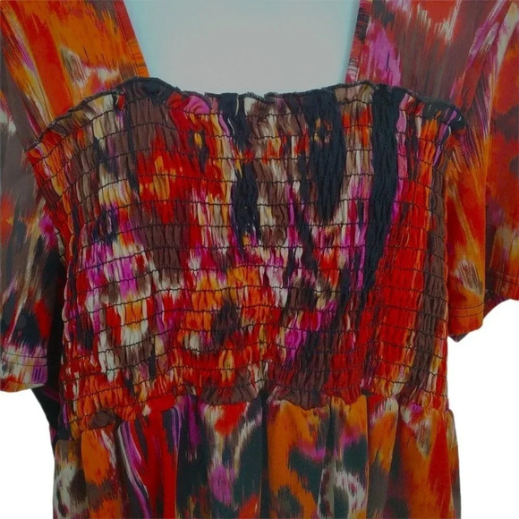 Penningtons Smocked  Top, Vibrant Colours, 1X - Picture 5 of 9